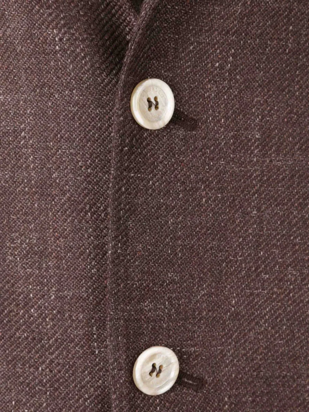 Brunello Cucinelli Blazer met enkele rij knopen Bruin