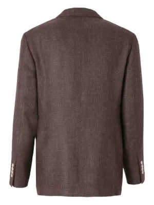 さ*き様 【美品】 ブルネロクチネリ ジャケット ウール ブラウン ストライプ BRUNELLO CUCINELLI】ブルネロクチネリ 4ポケットジャケット
