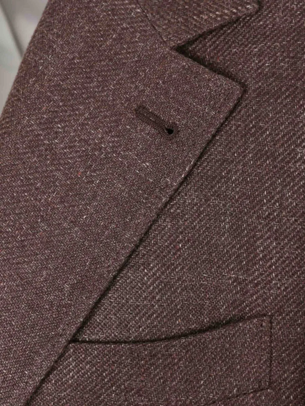 Brunello Cucinelli Blazer met enkele rij knopen Bruin