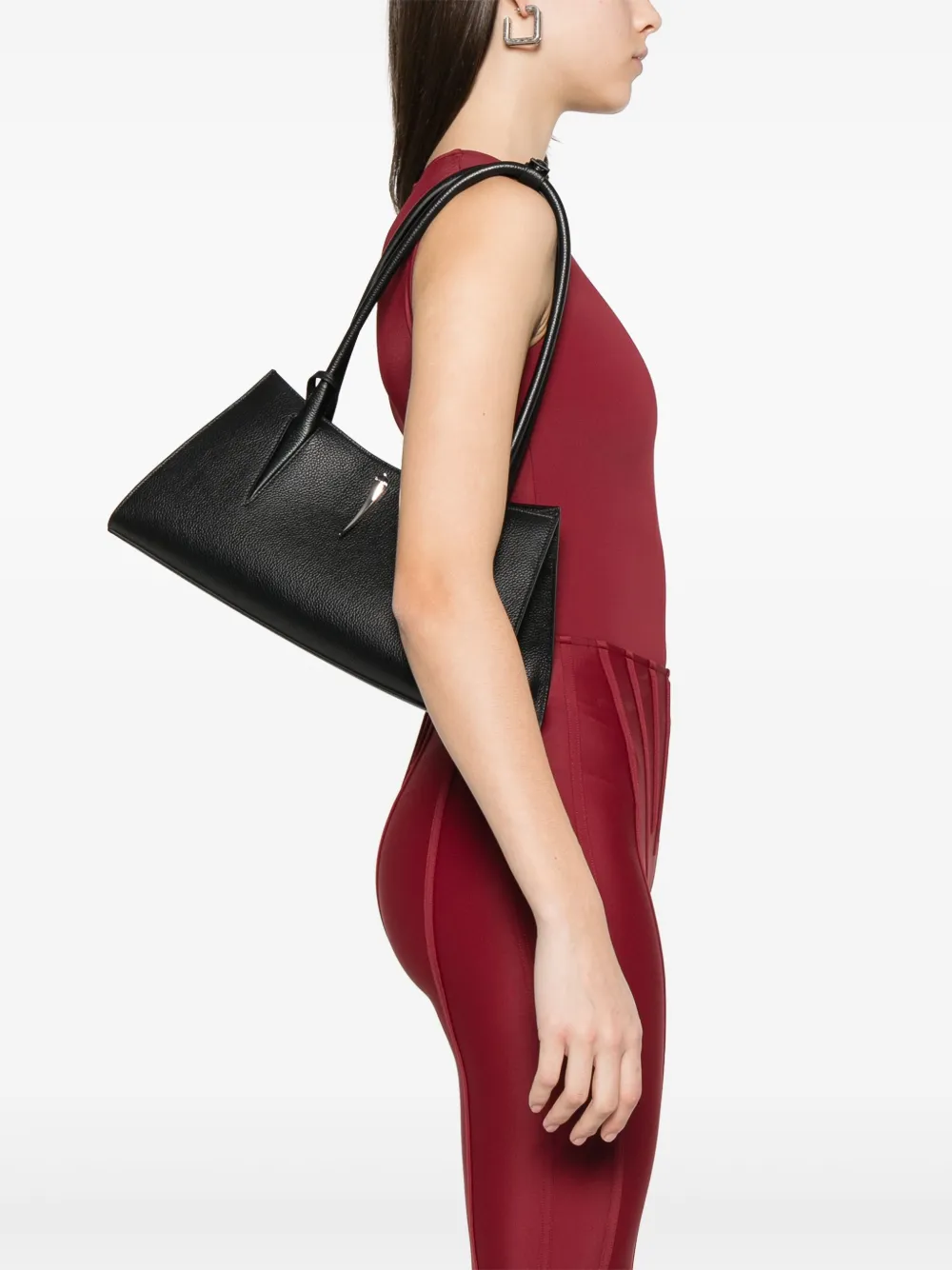 Mugler Leren shopper - Zwart