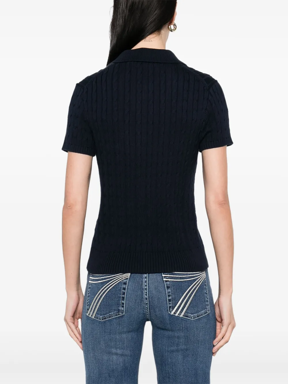 Polo Ralph Lauren Kabelgebreid poloshirt Blauw
