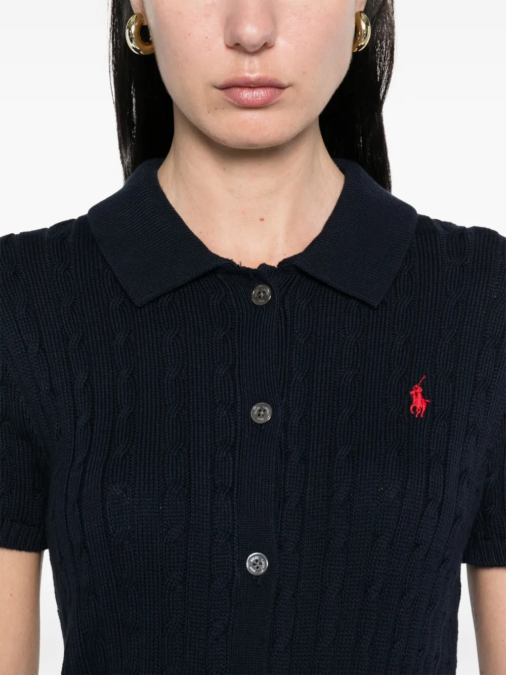 Polo Ralph Lauren Kabelgebreid poloshirt Blauw