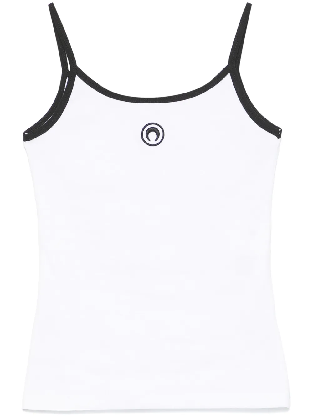 Marine Serre Geribbelde tanktop met Moon-logo Wit