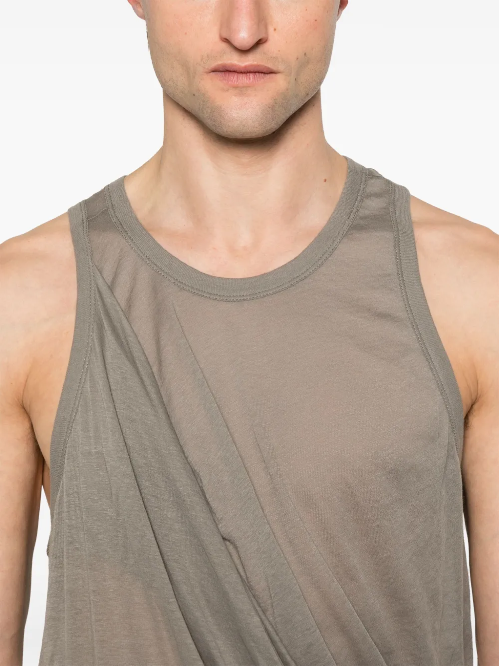Rick Owens Anthem Tank Top In Grey