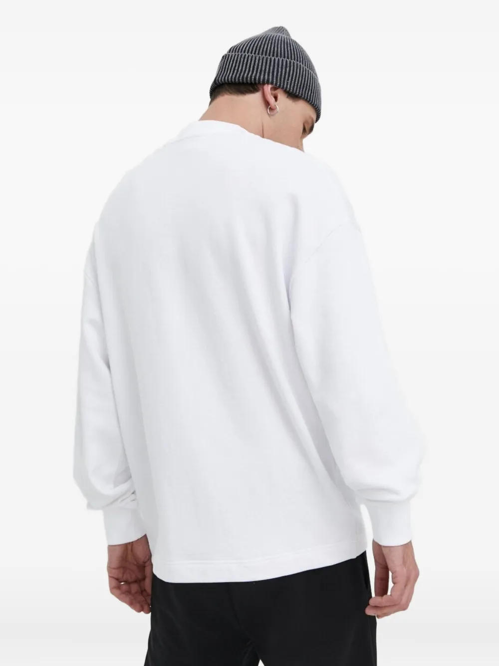 HUGO logo-patch sweatshirt - Wit