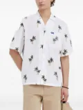 HUGO palm tree-embroidered shirt - White