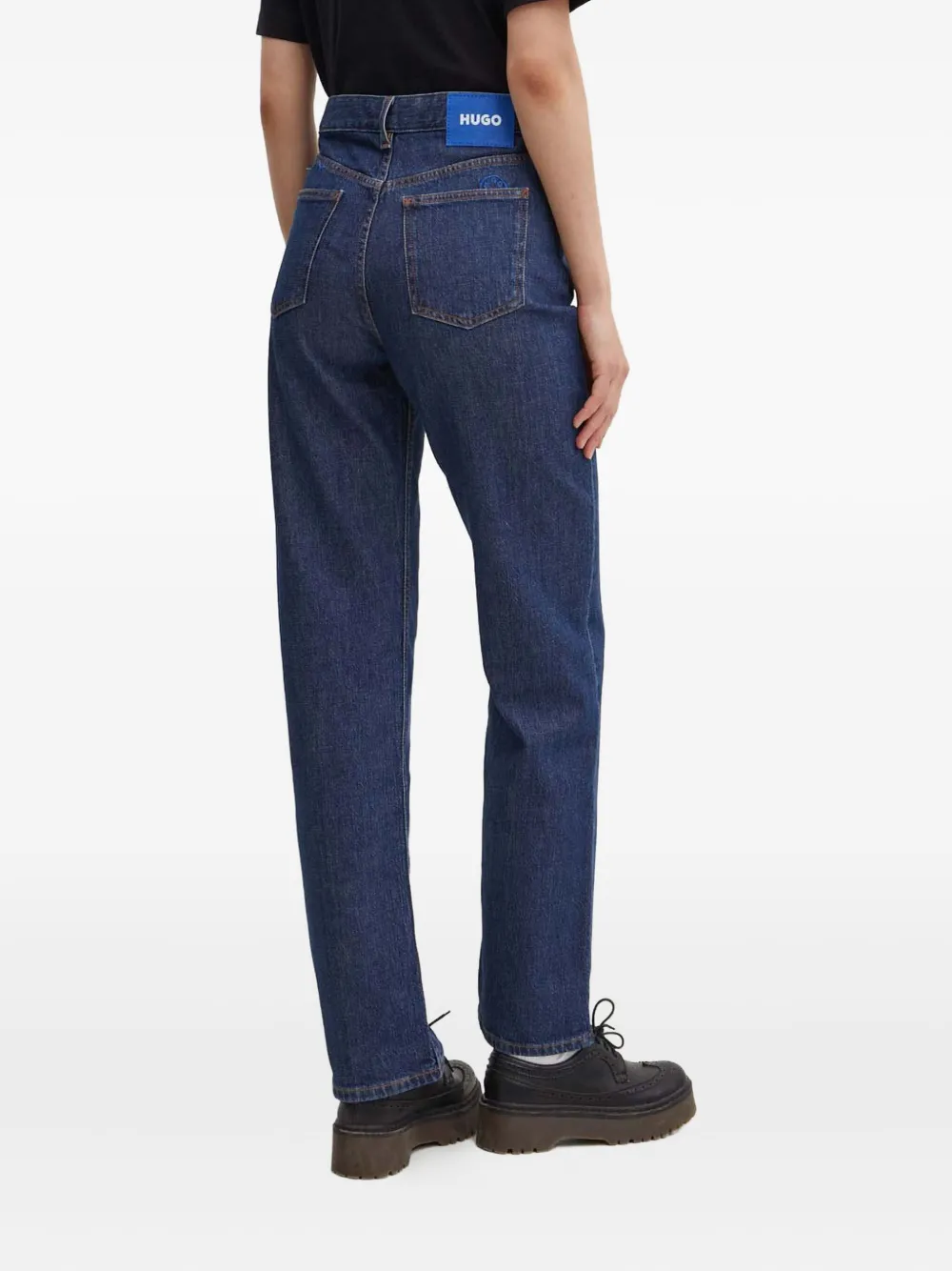 HUGO Jeans met vijf zakken Blauw