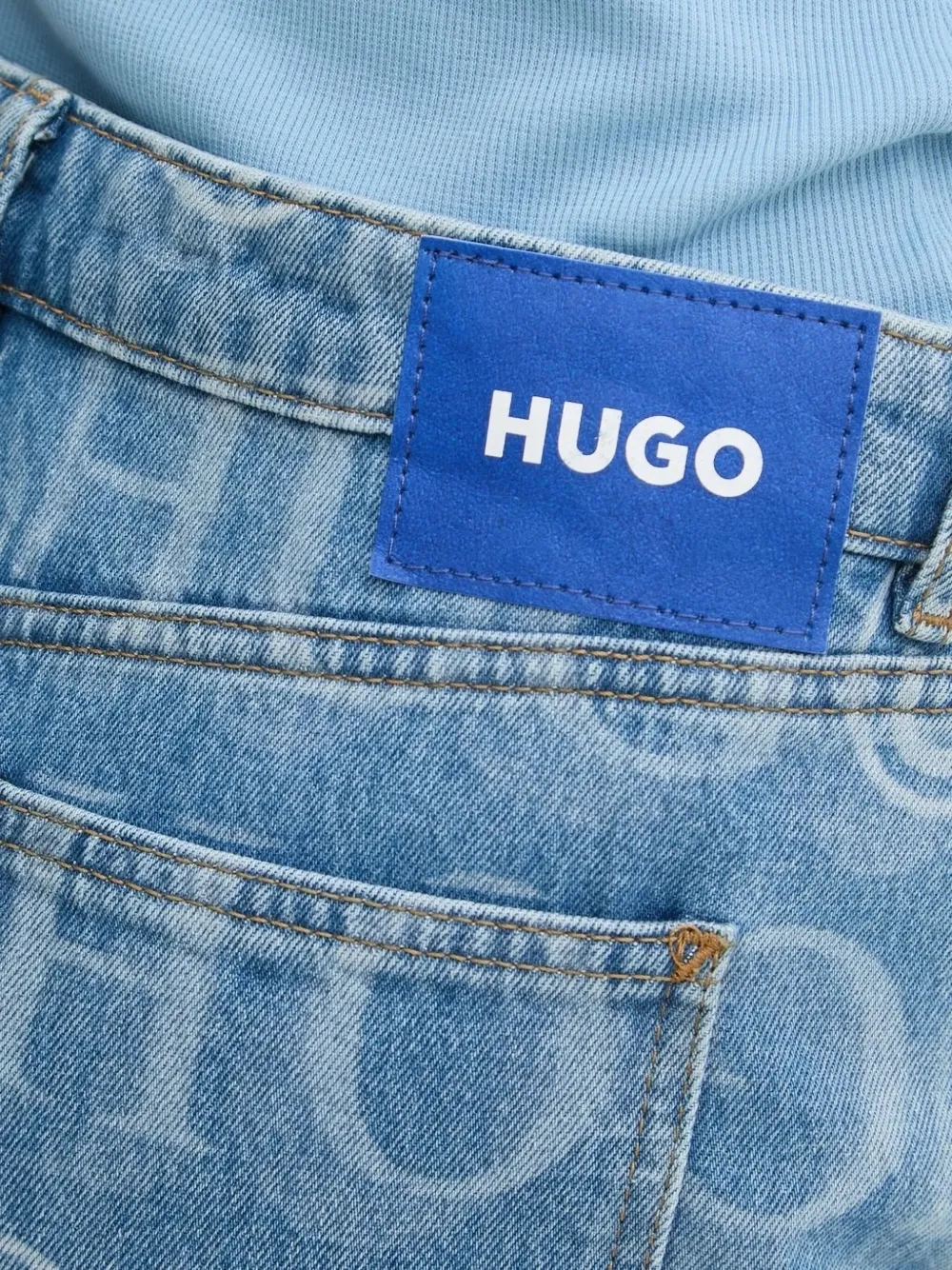HUGO Jeans met logoprint Blauw