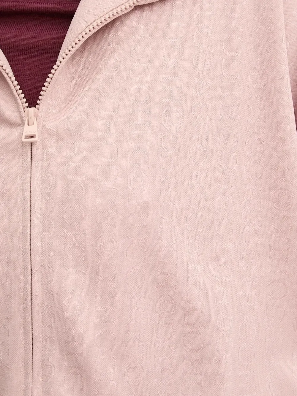 HUGO Sweater met logo jacquard Roze