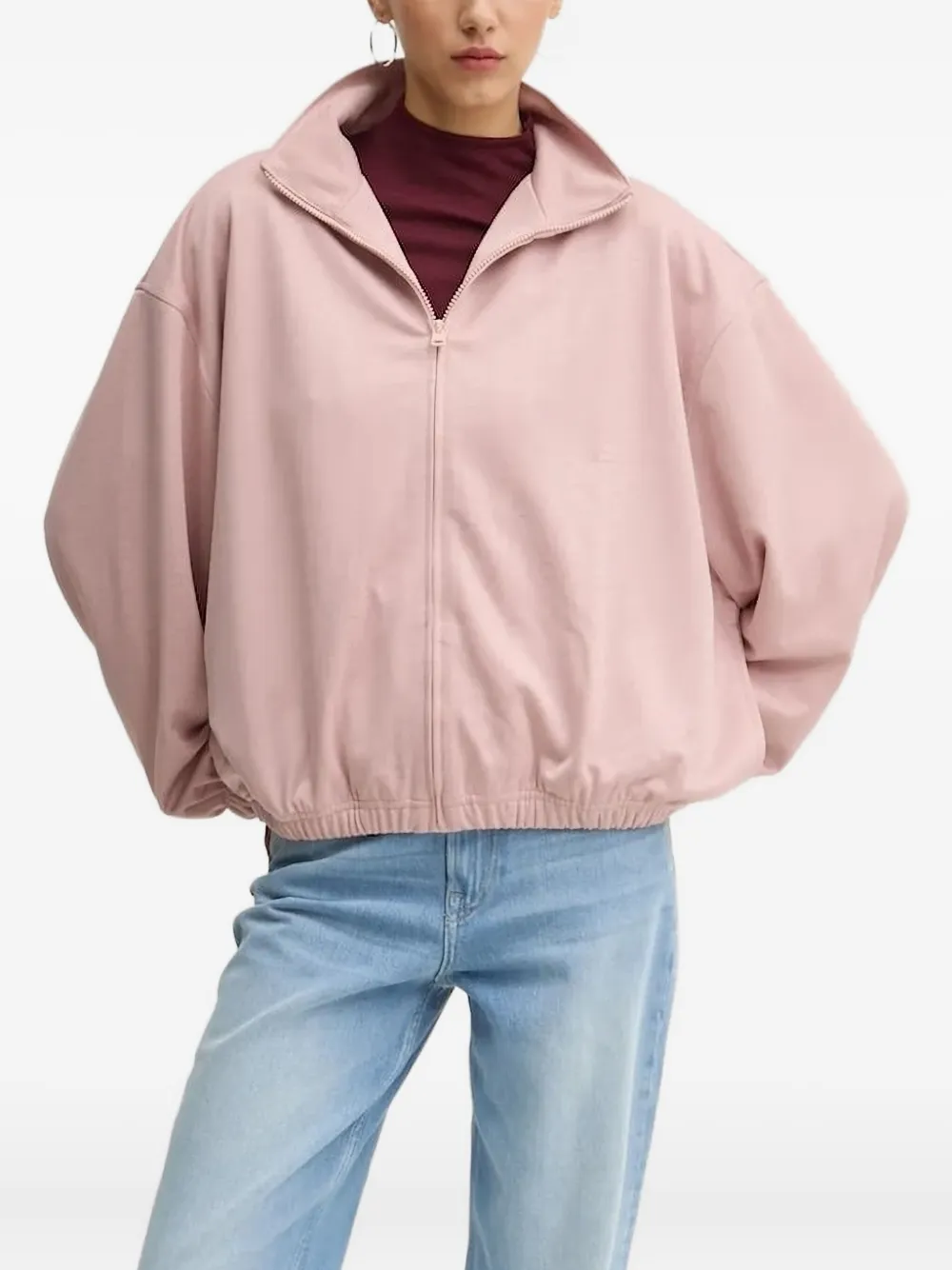 Hugo Boss Logo-jacquard Sweatshirt In Pink