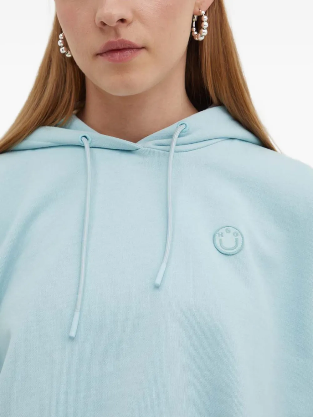 HUGO Hoodie met trekkoord Blauw