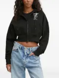 HUGO graphic-print zip-up top - Black