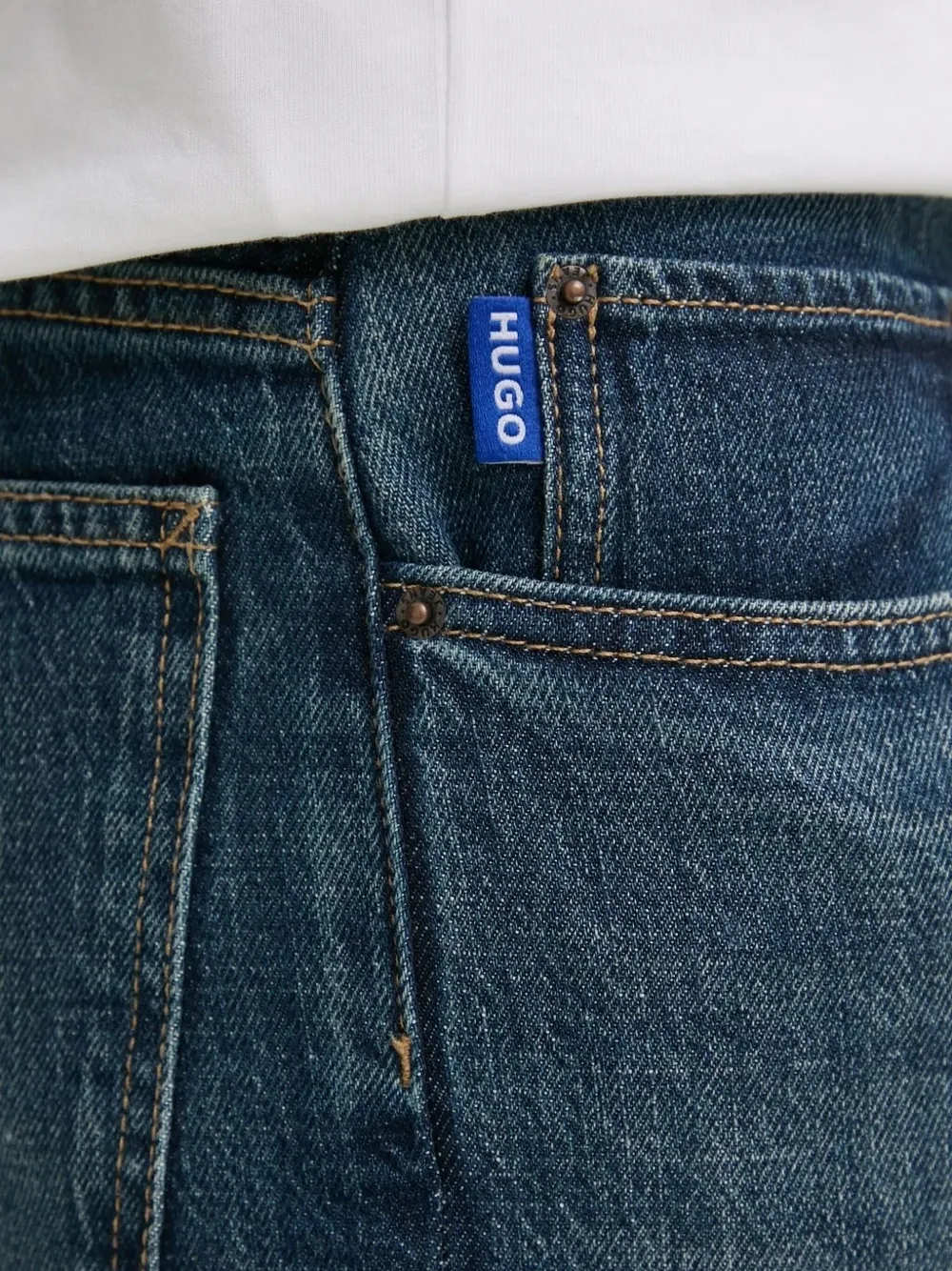 HUGO Straight jeans Blauw