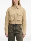 HUGO zip-front cotton jacket - Neutrals