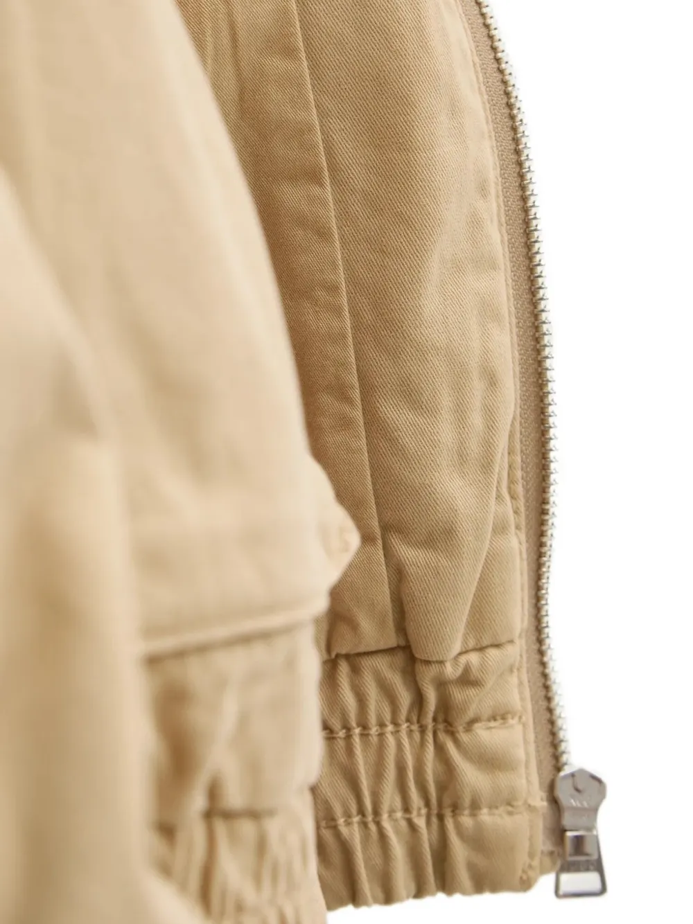 Hugo Boss Zip-front Cotton Jacket In Brown