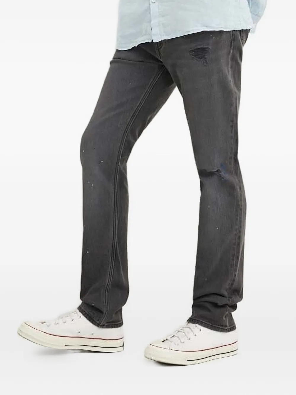 HUGO Jeans met verfspetters Grijs