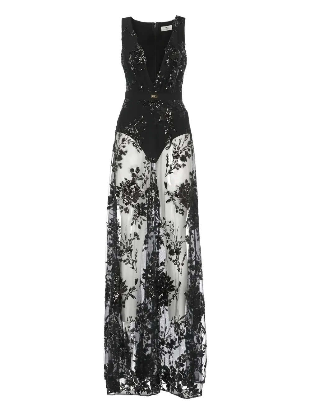 Elisabetta Franchi Tulen jurk Zwart