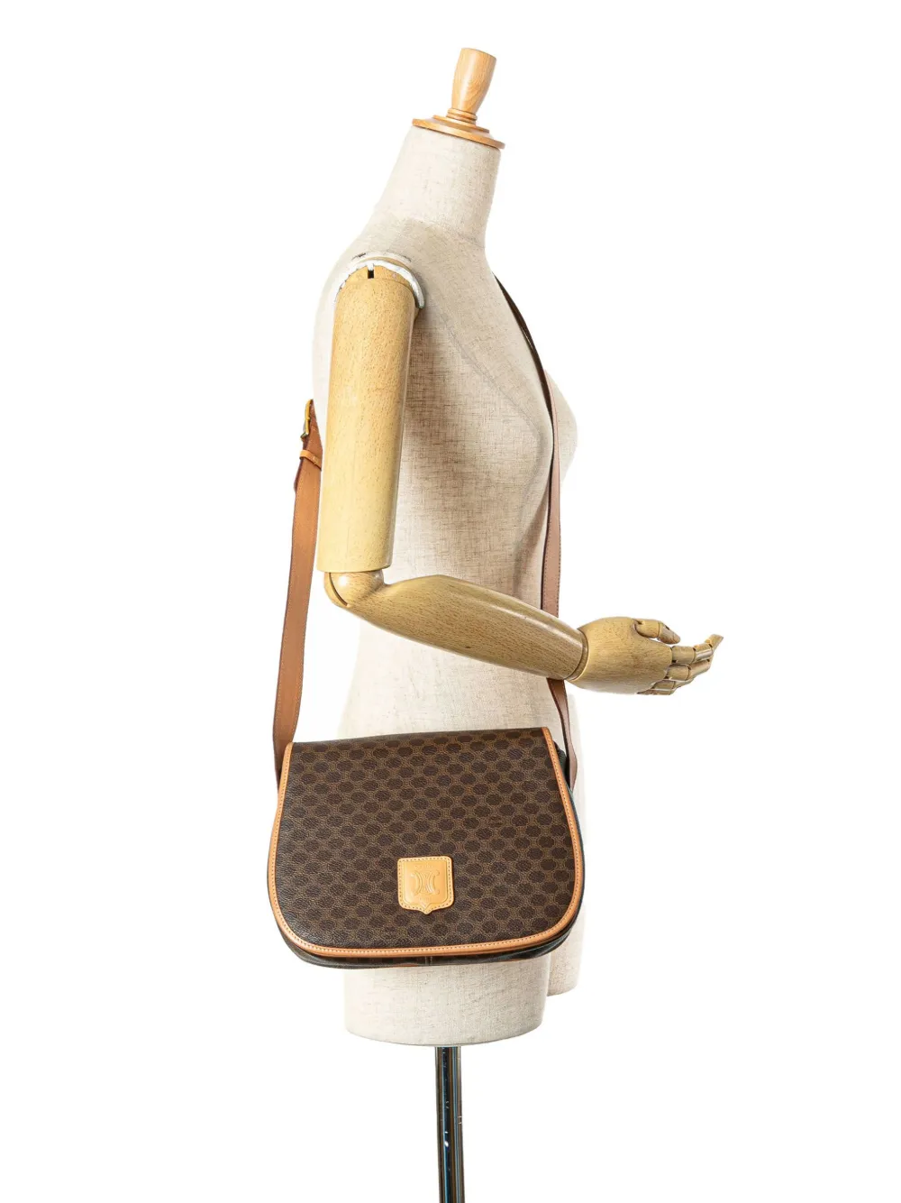 Céline Pre-Owned 2013 Macadam Coated Canvas crossbody bag - Bruin