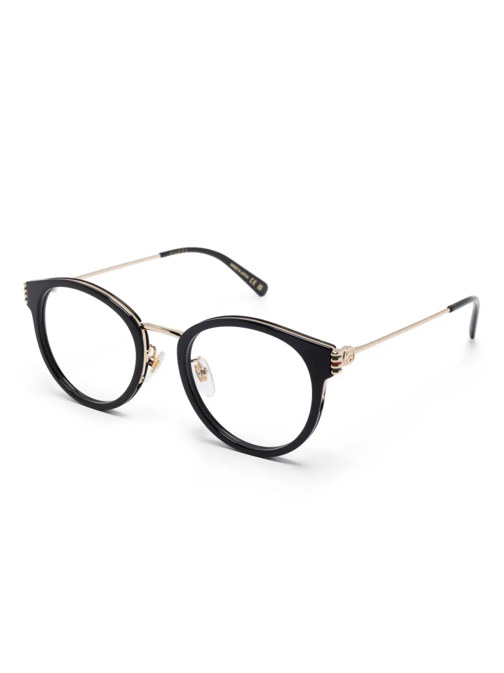 Gucci Eyewear Bril met rond montuur - Zwart