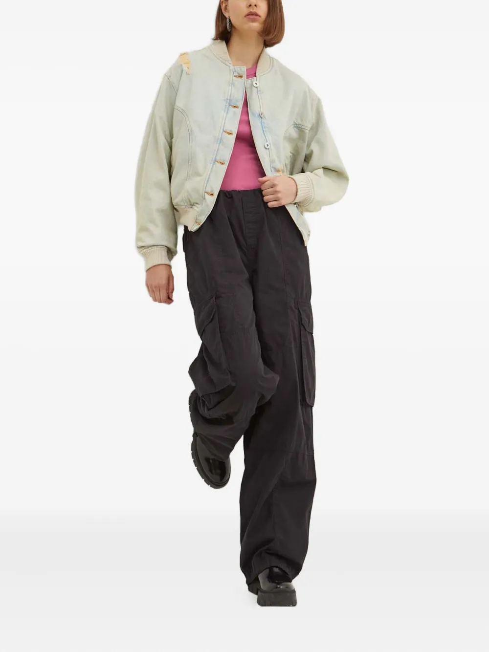 HUGO cargo pocket trousers - Zwart
