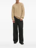 HUGO logo-appliqué raglan-sleeve jumper - Neutrals