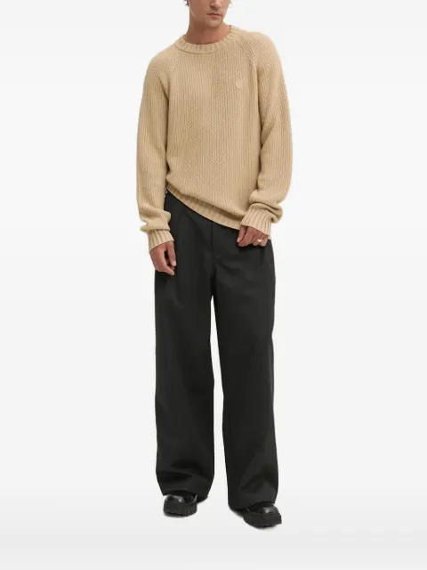 HUGO logo-appliqué raglan-sleeve jumper