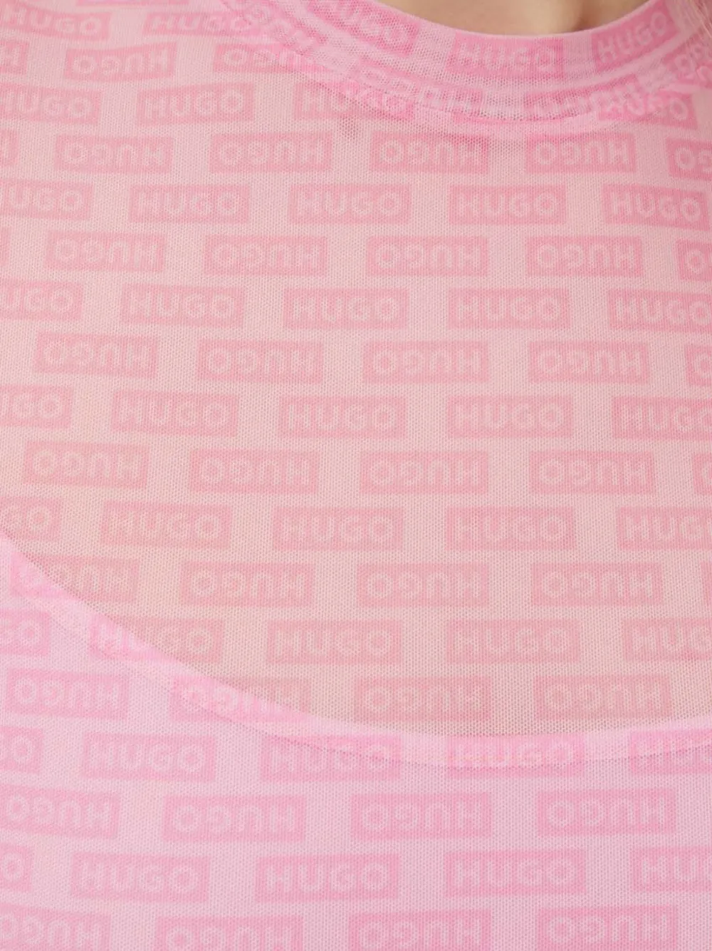 Hugo Boss Logo-print Dress In Pink
