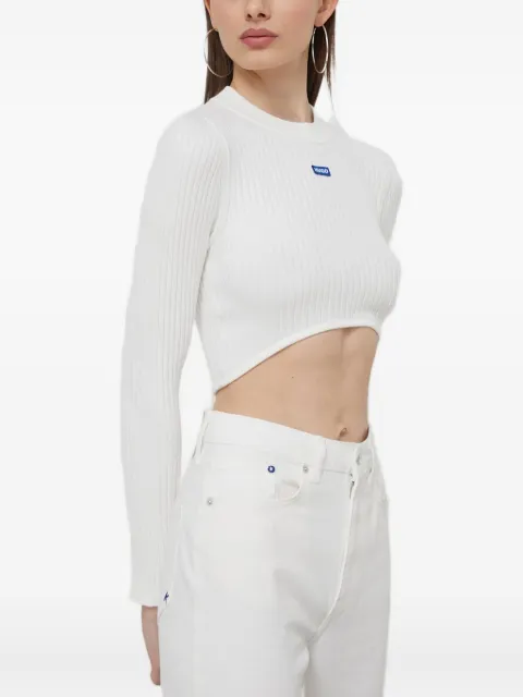 HUGO ribbed crop sweater 