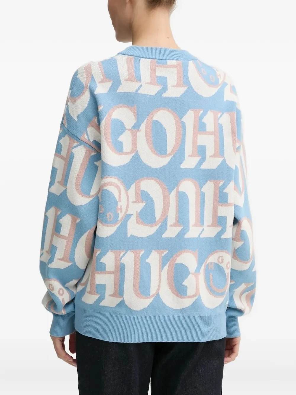 Hugo Boss Cotton Sweater In Blue