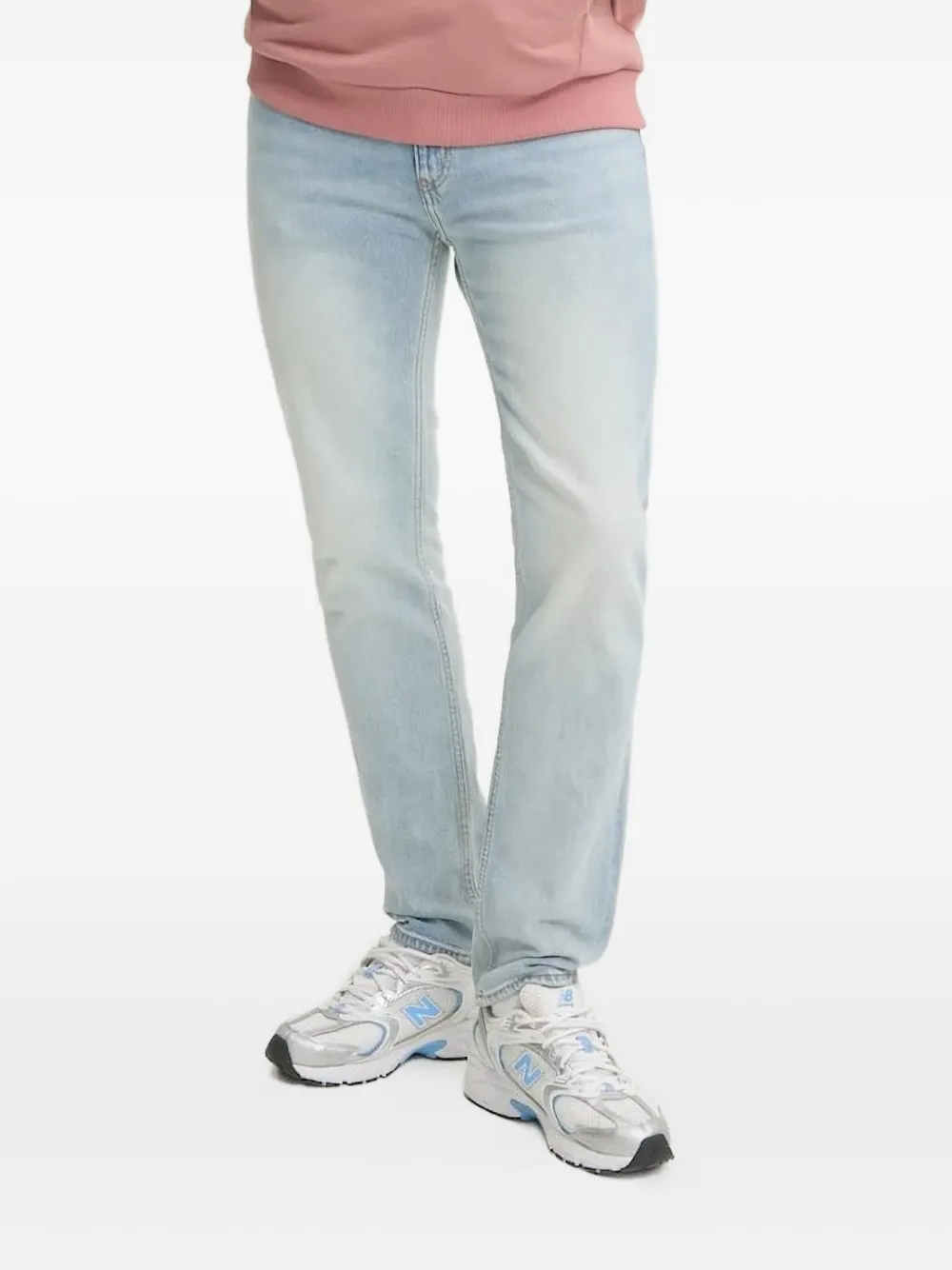 HUGO Jeans met verwassen-effect Blauw