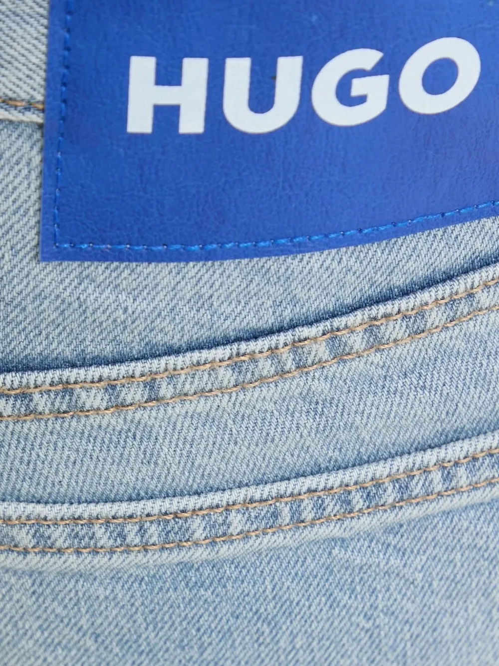 HUGO Jeans met verwassen-effect Blauw