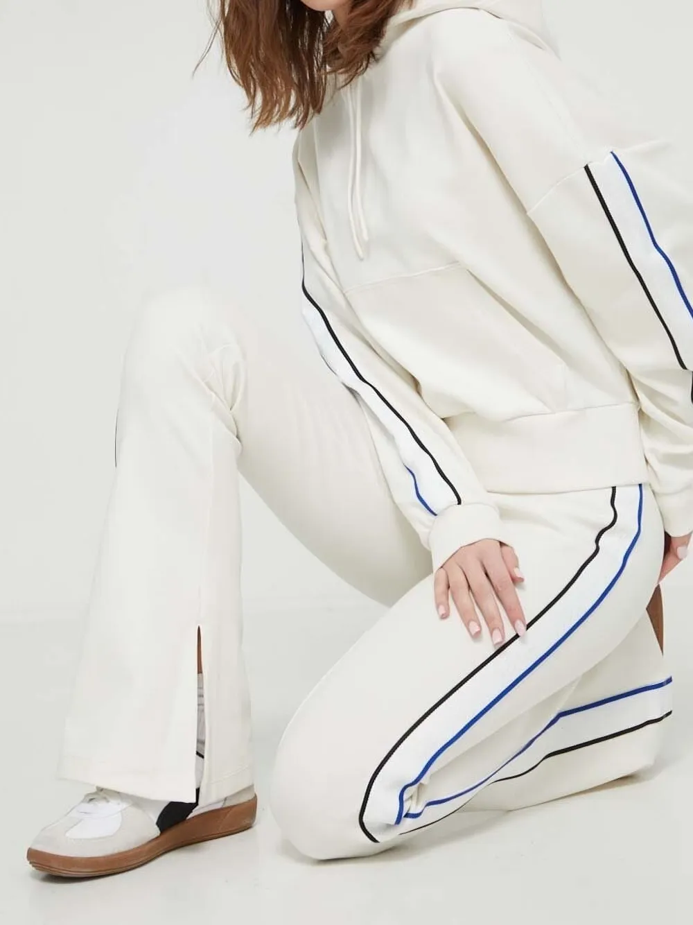 HUGO Hoodie met gestreept detail Wit