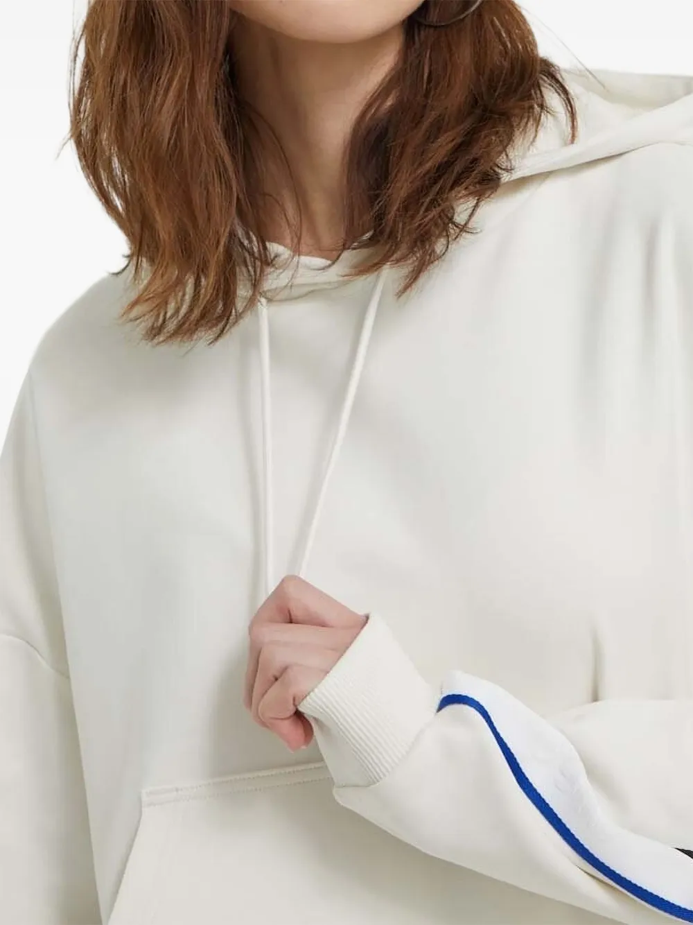 HUGO Hoodie met gestreept detail Wit