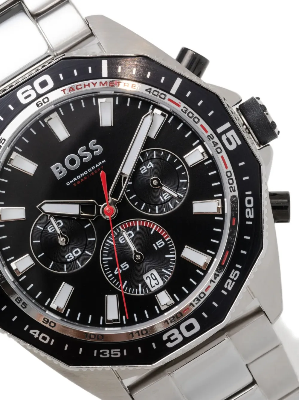 HUGO Roestvrij staal 43 mm - Zwart