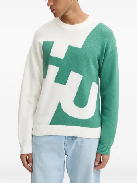 HUGO graphic crew-neck sweater
