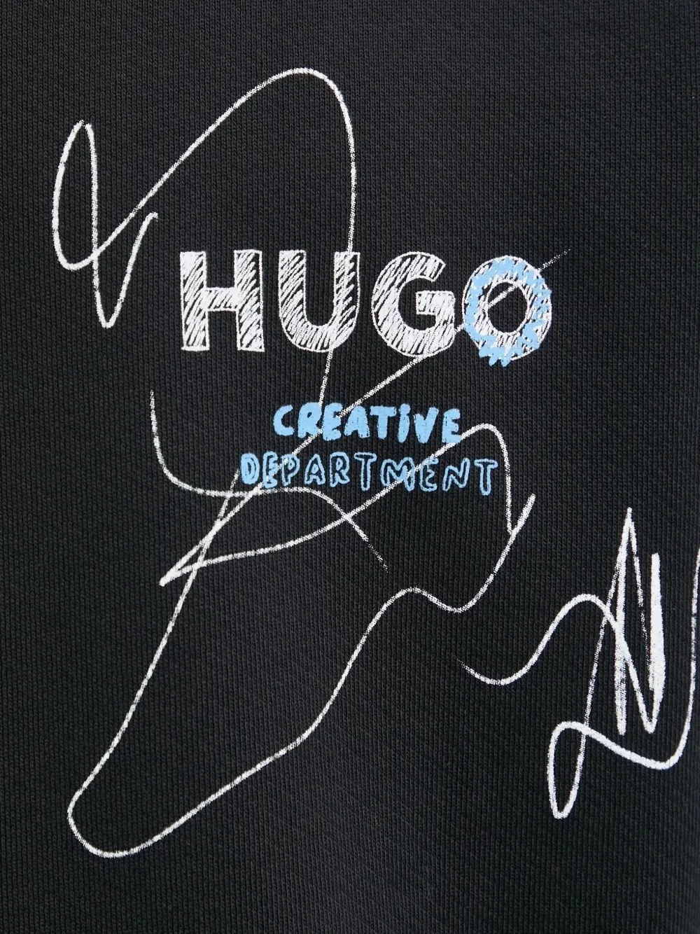 HUGO Sweater met print Zwart