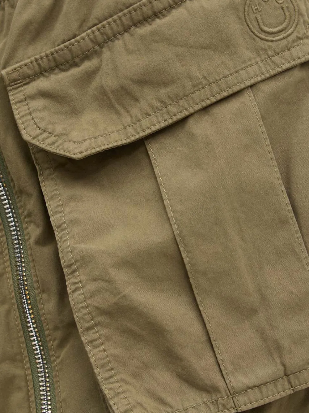 Hugo Boss Zip-up Front-pocket Mini Skirt In Multi