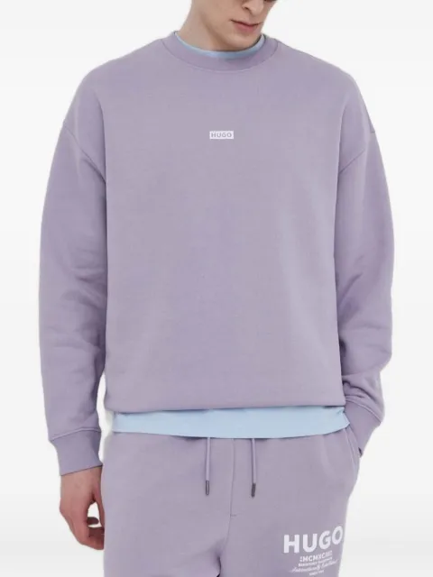 HUGO logo-print crew-neck sweatshirt