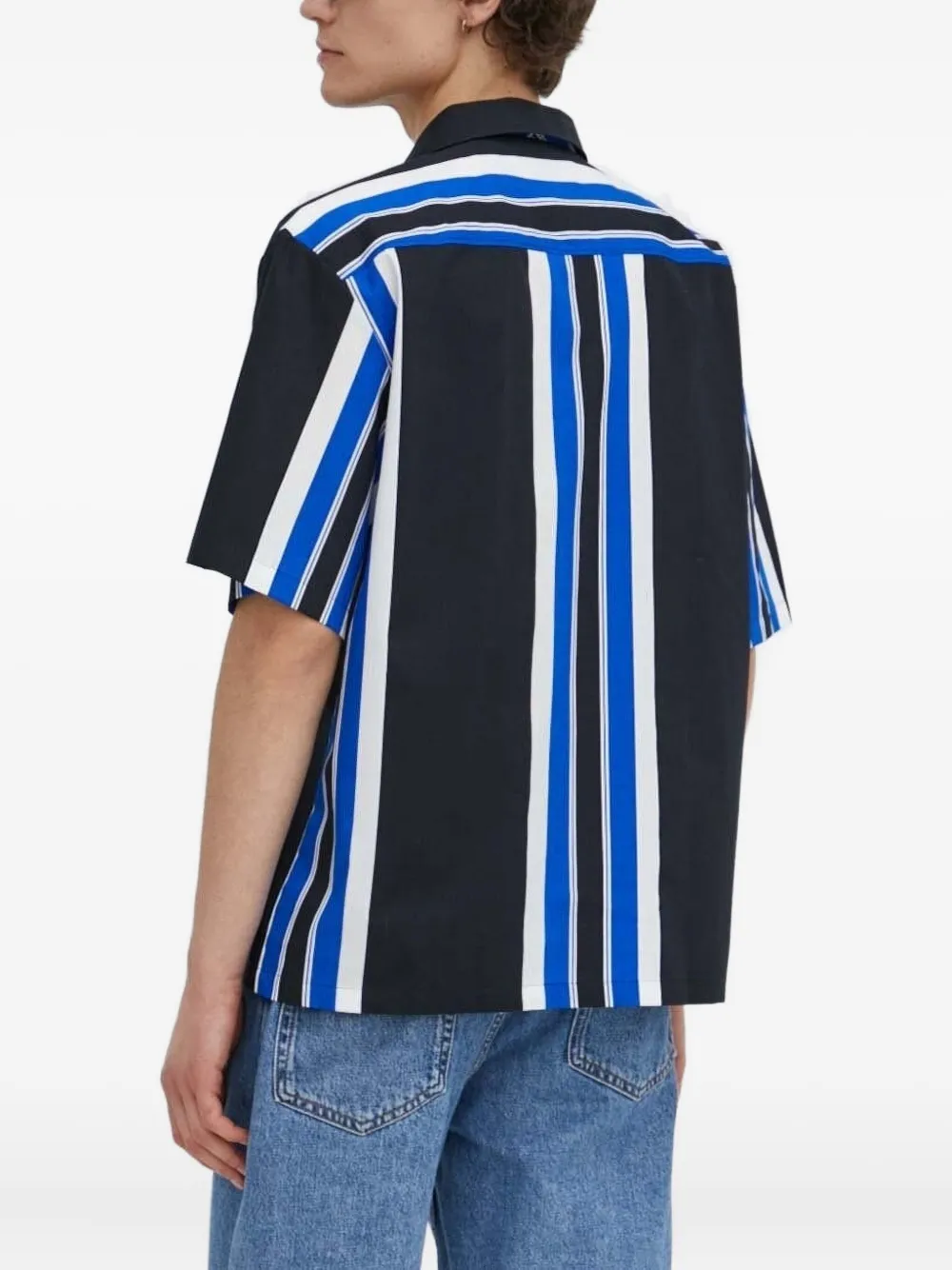 HUGO striped short-sleeve shirt - Zwart