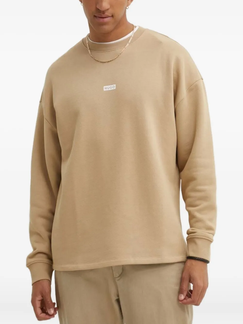 HUGO logo-appliqué sweatshirt | Neutrals | Image 1