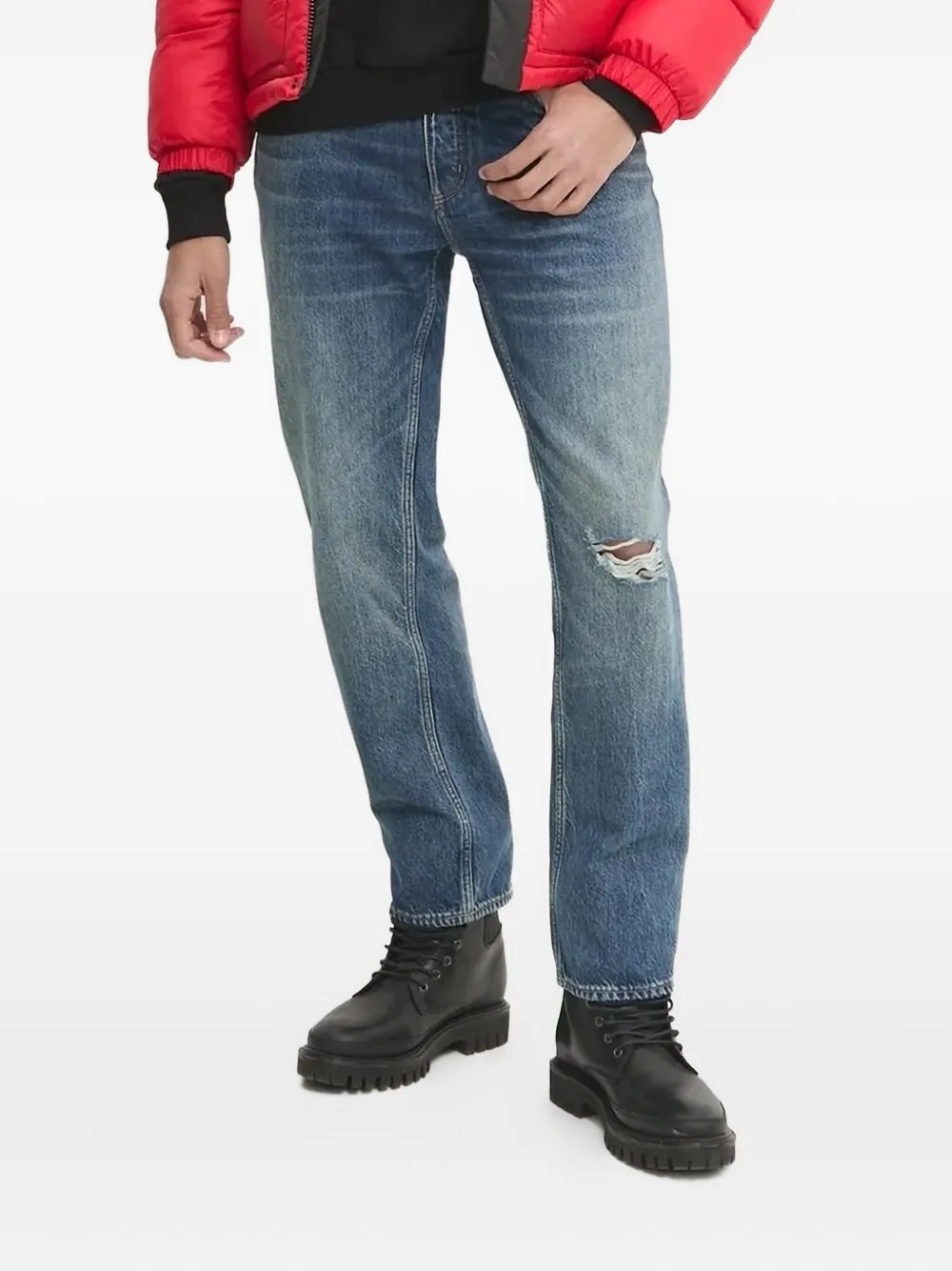 HUGO logo-label jeans Blauw