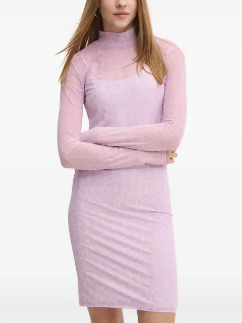 HUGO long-sleeve high-neck mini dress