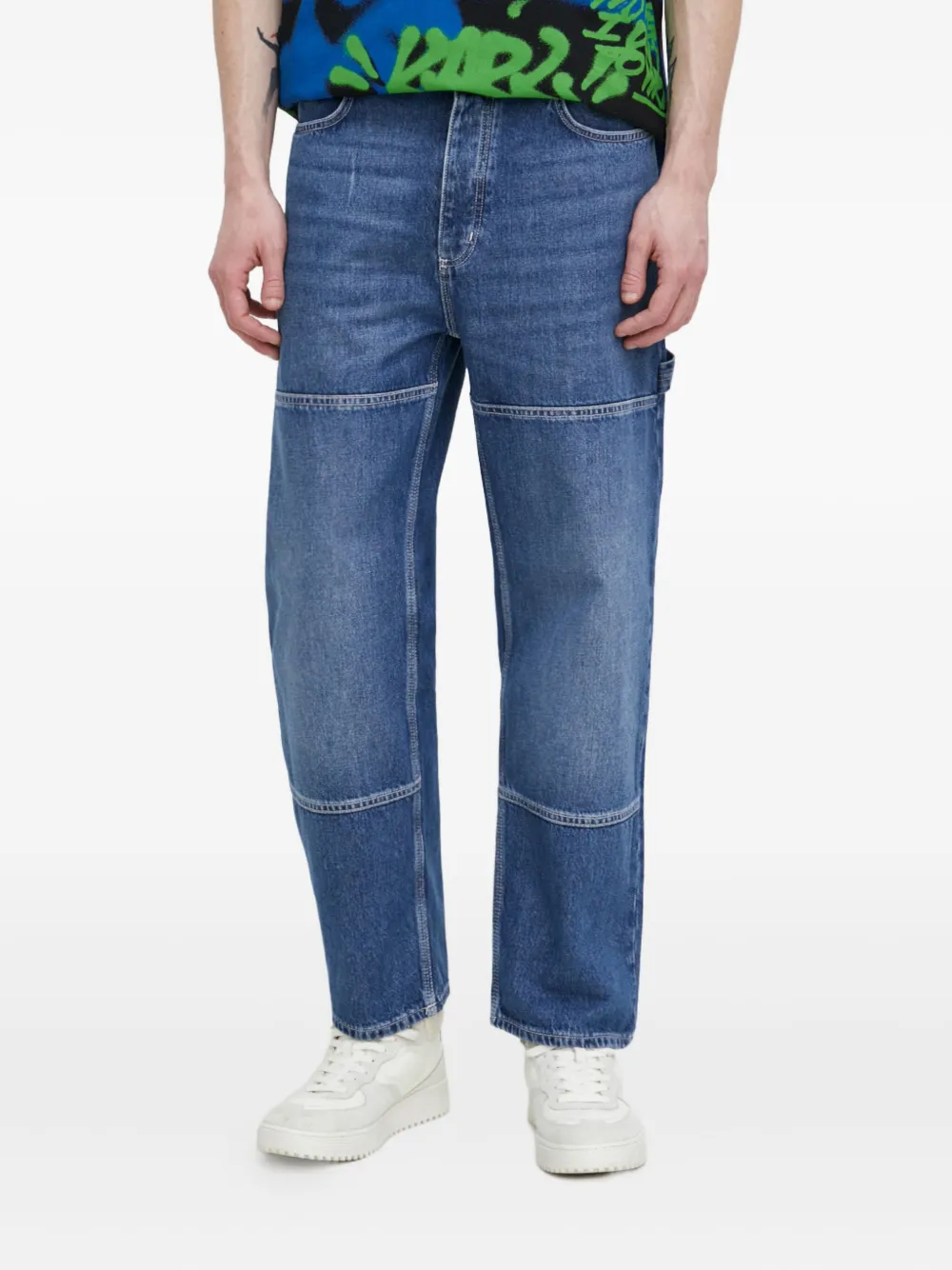 HUGO logo-appliqué jeans | Blue | Image 1