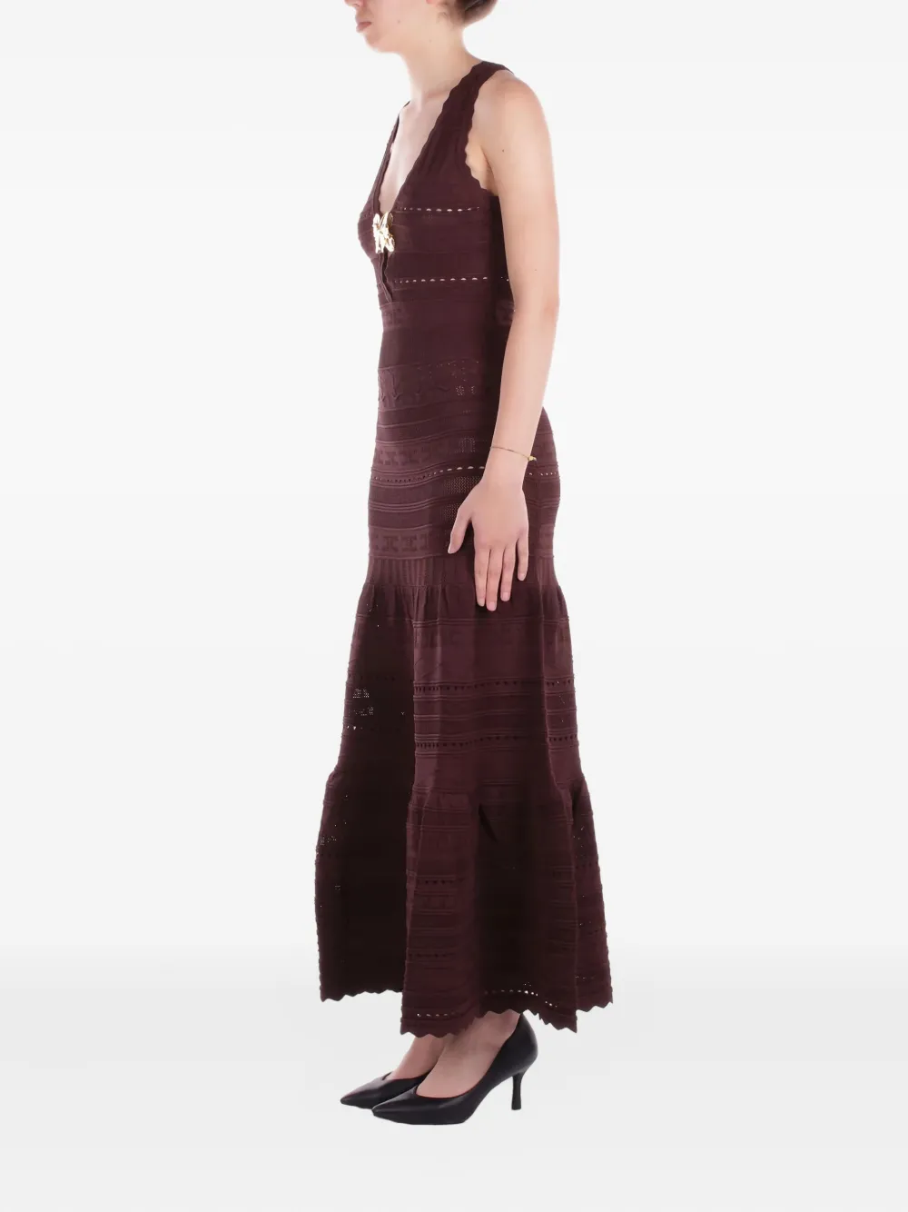 Elisabetta Franchi v-neck dress - Rood