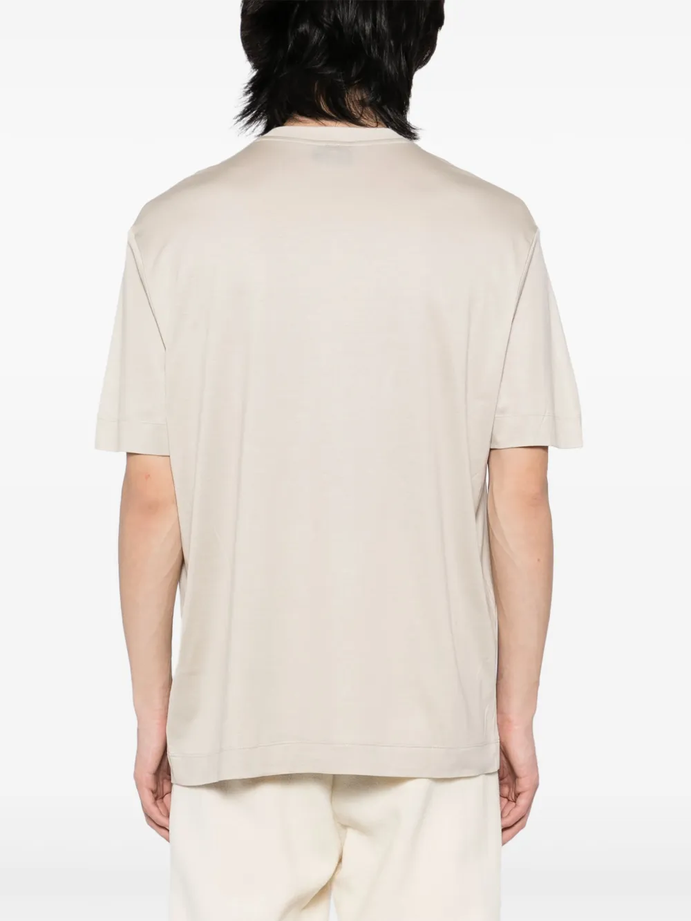 Emporio Armani T-shirt met geborduurd logo Zilver