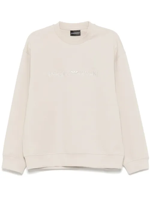 Sweat à logo brodé - Emporio Armani - Modalova