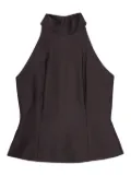 REMAIN halter neck button top - Brown