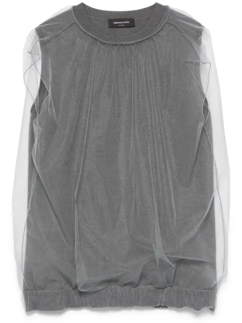 Fabiana Filippi tulle-panel vest