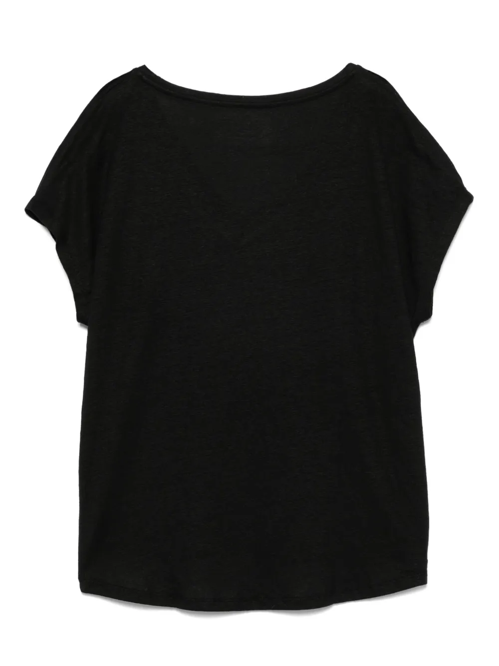 Majestic Filatures T-shirt met V-hals Zwart