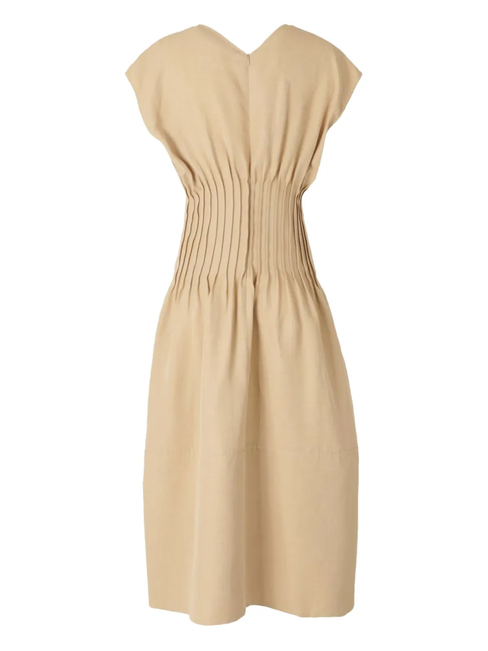 Fabiana Filippi Jurk met getailleerde taille - Beige